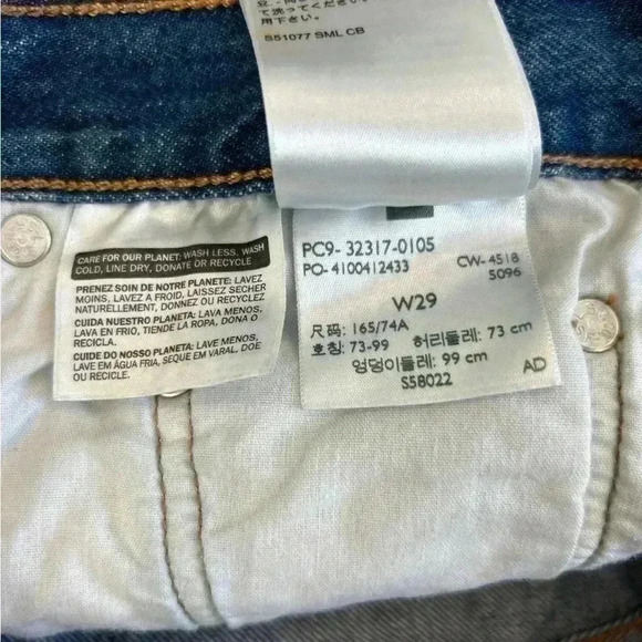 Levi’s button front high rise blue denim shorts in size 29 - Picture 6 of 6